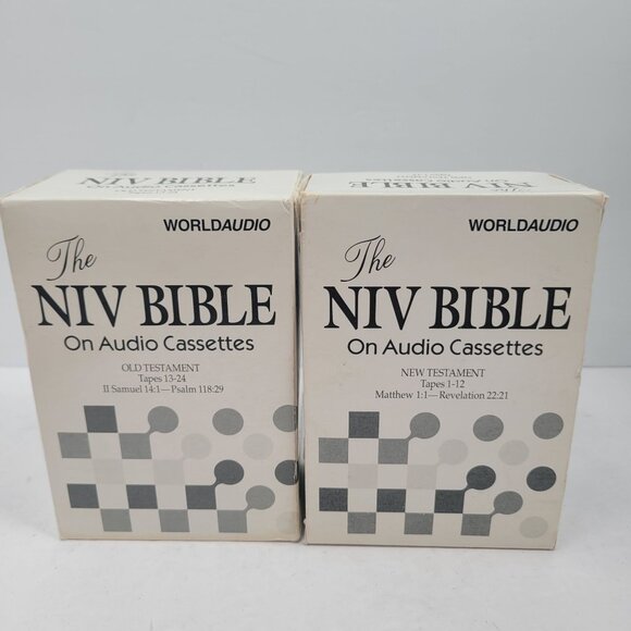 NIV Bible Audio Cassettes Complete Old & New Testament Set World Audio - Picture 2 of 7